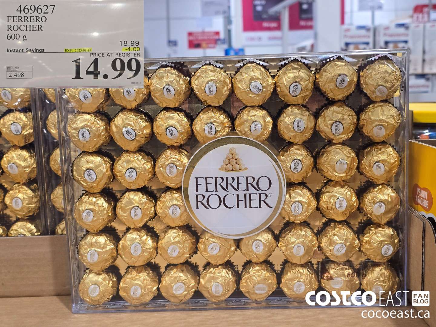 469627 FERRERO ROCHER 600 G ($4.00 INSTANT SAVINGS EXPIRES ON 2025-01-19) $14.99