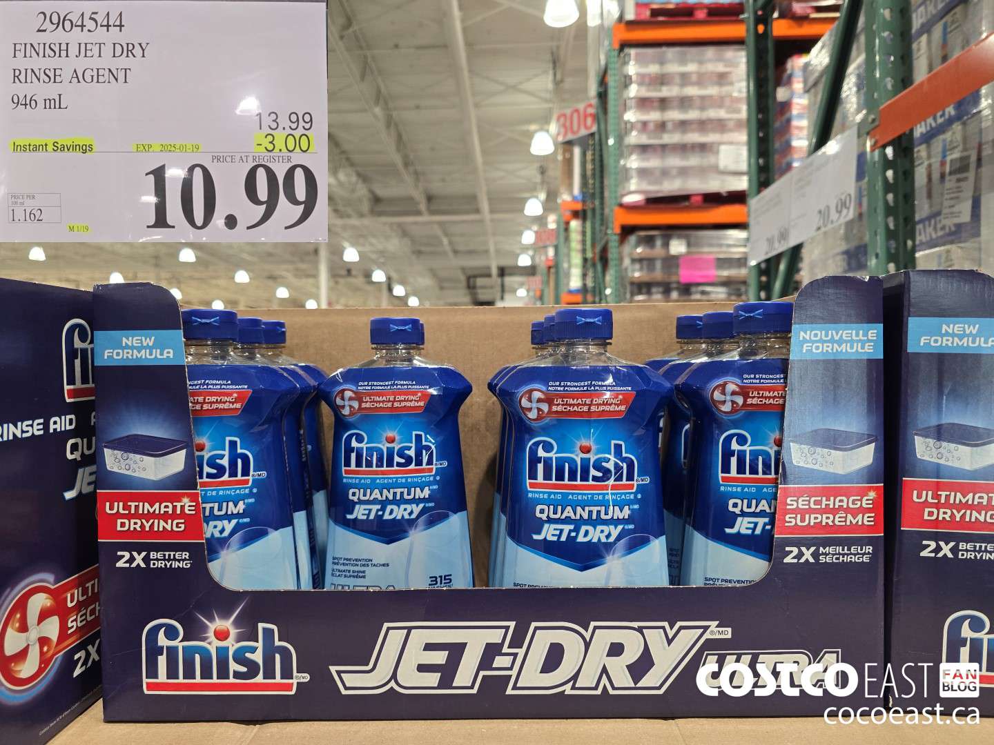 2964544 FINISH JET DRY ULTRA RINSE AGENT 946 ml ($3.00 INSTANT SAVINGS EXPIRES ON 2025-01-19) $10.99