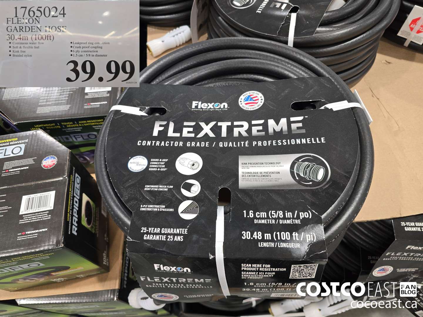 1765024 FLEXON GARDEN HOSE 30.4M (100 ft) $39.99