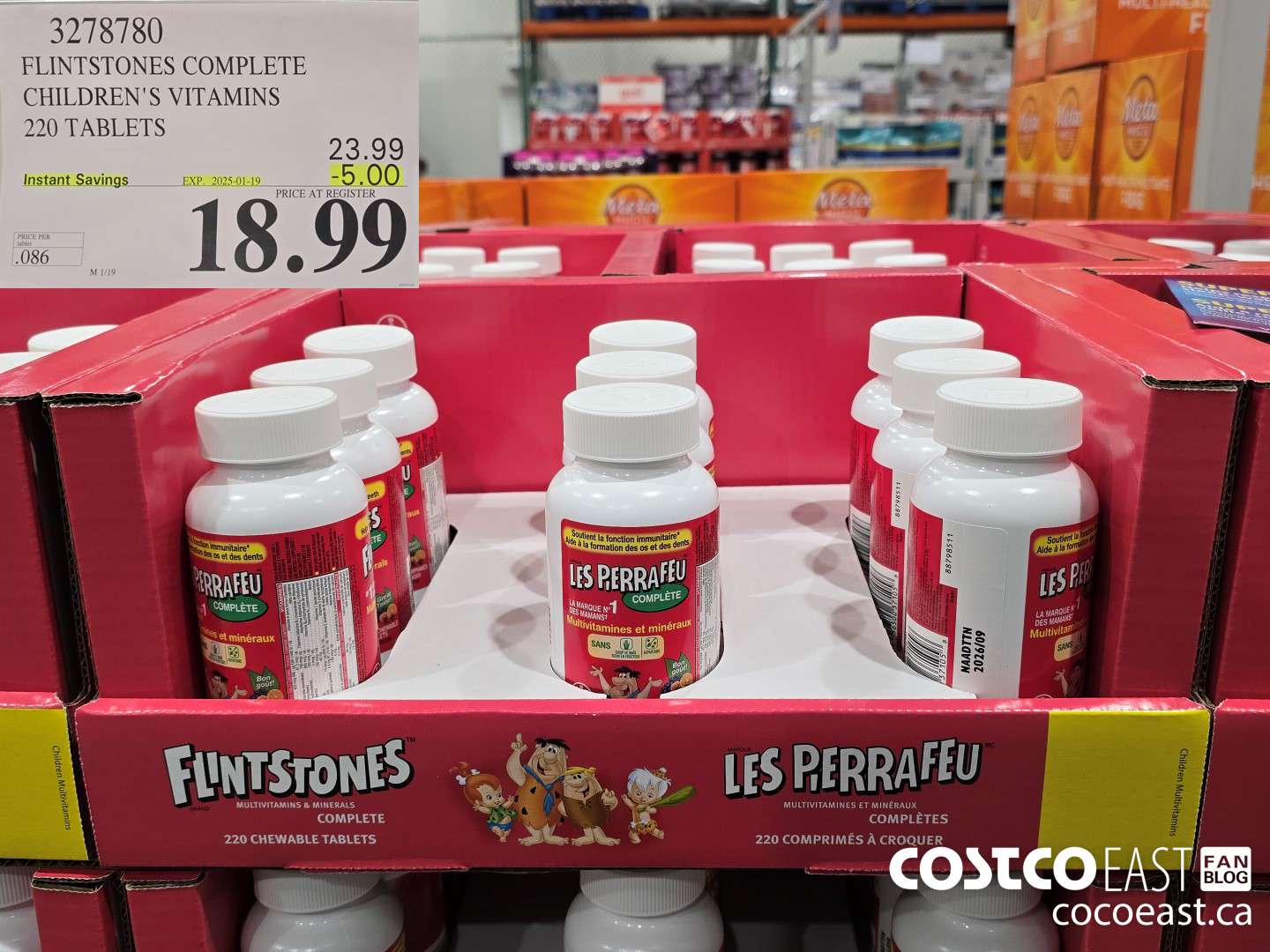 3278780 FLINTSTONES COMPLETE CHILDREN'S VITAMINS 220 TABLETS ($5.00 INSTANT SAVINGS EXPIRES ON 2025-01-19) $18.99