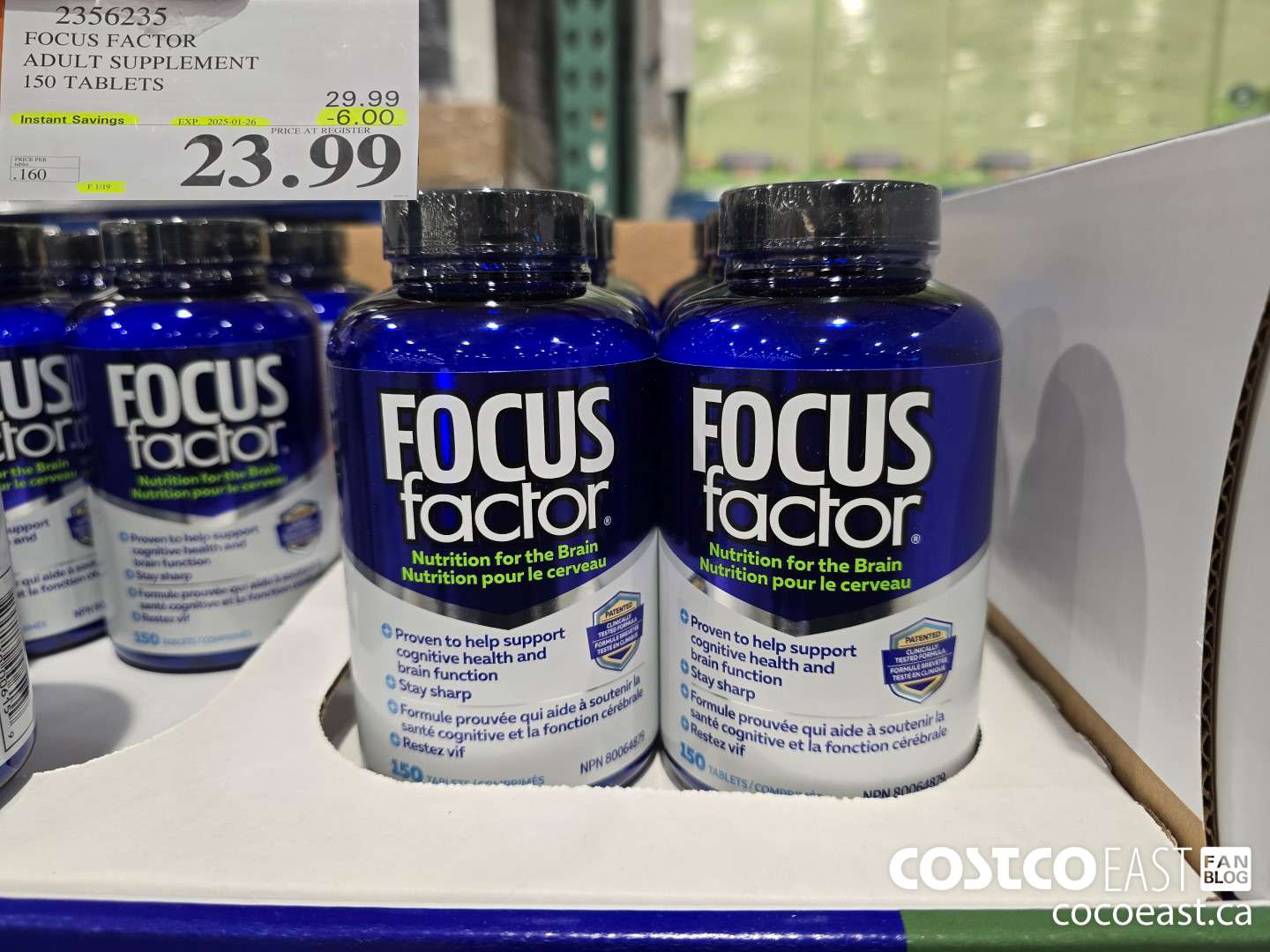 2356235 FOCUS FACTOR ADULT 150 TABLETS ($6.00 INSTANT SAVINGS EXPIRES ON 2025-01-26) $23.99