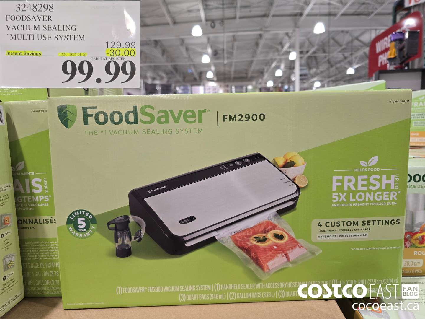 3248298 FOODSAVER VACUUM SEALING MULTI USE SYSTEM ($30.00 INSTANT SAVINGS EXPIRES ON 2025-01-26) $99.99