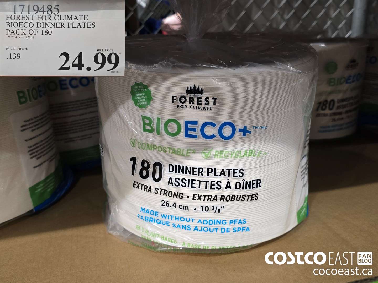 1719485 FOREST FOR CLIMATE BIOECO DINNER PLATES PACK OF 180 $24.99