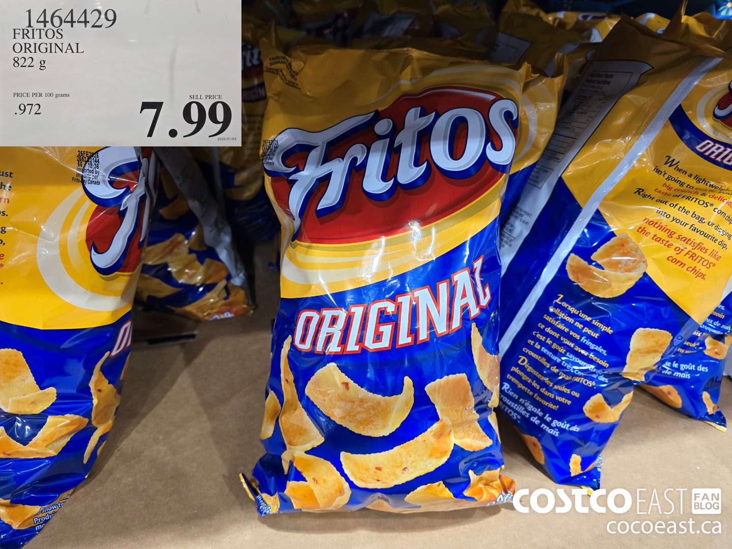 1464429 FRITOS ORIGINAL 822 g $7.99