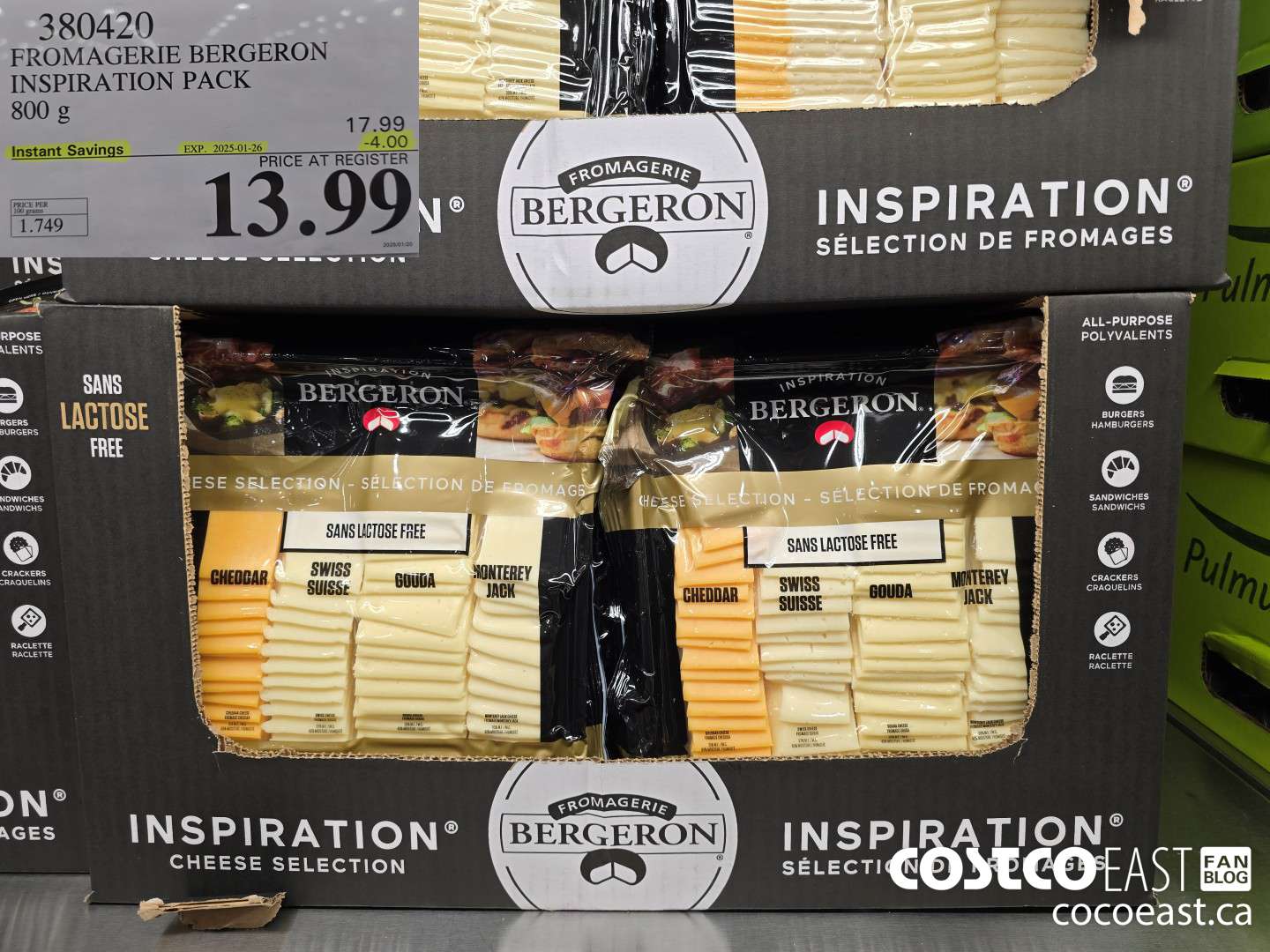 380420 FROMAGERIE BERGERON INSPIRATION PACK 800 G ($4.00 INSTANT SAVINGS EXPIRES ON 2025-01-26) $13.99