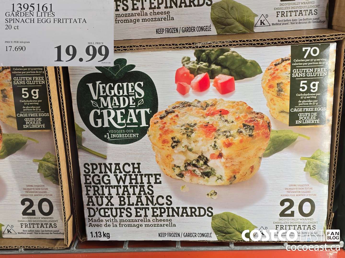 1395161 GARDEN LITES SPINACH EGG FRITTATA 20 ct . $19.99