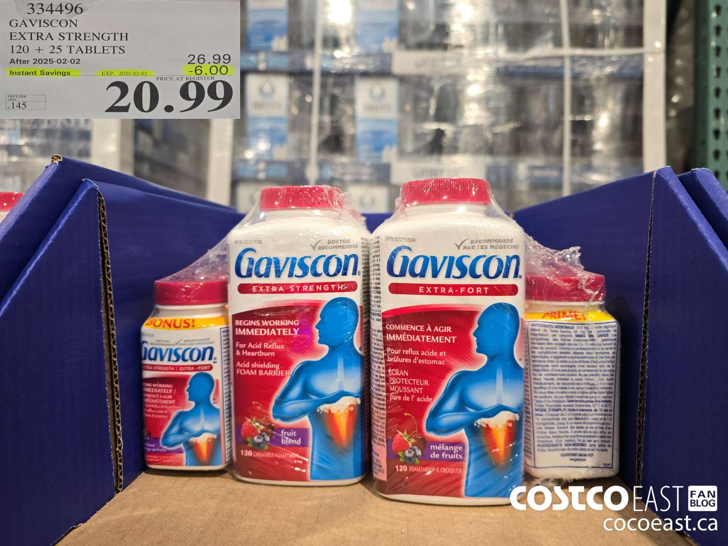 334496 GAVISCON EXTRA STRENGTH 120 + 25 TABLETS ($6.00 INSTANT SAVINGS EXPIRES ON 2025-02-02) $20.99