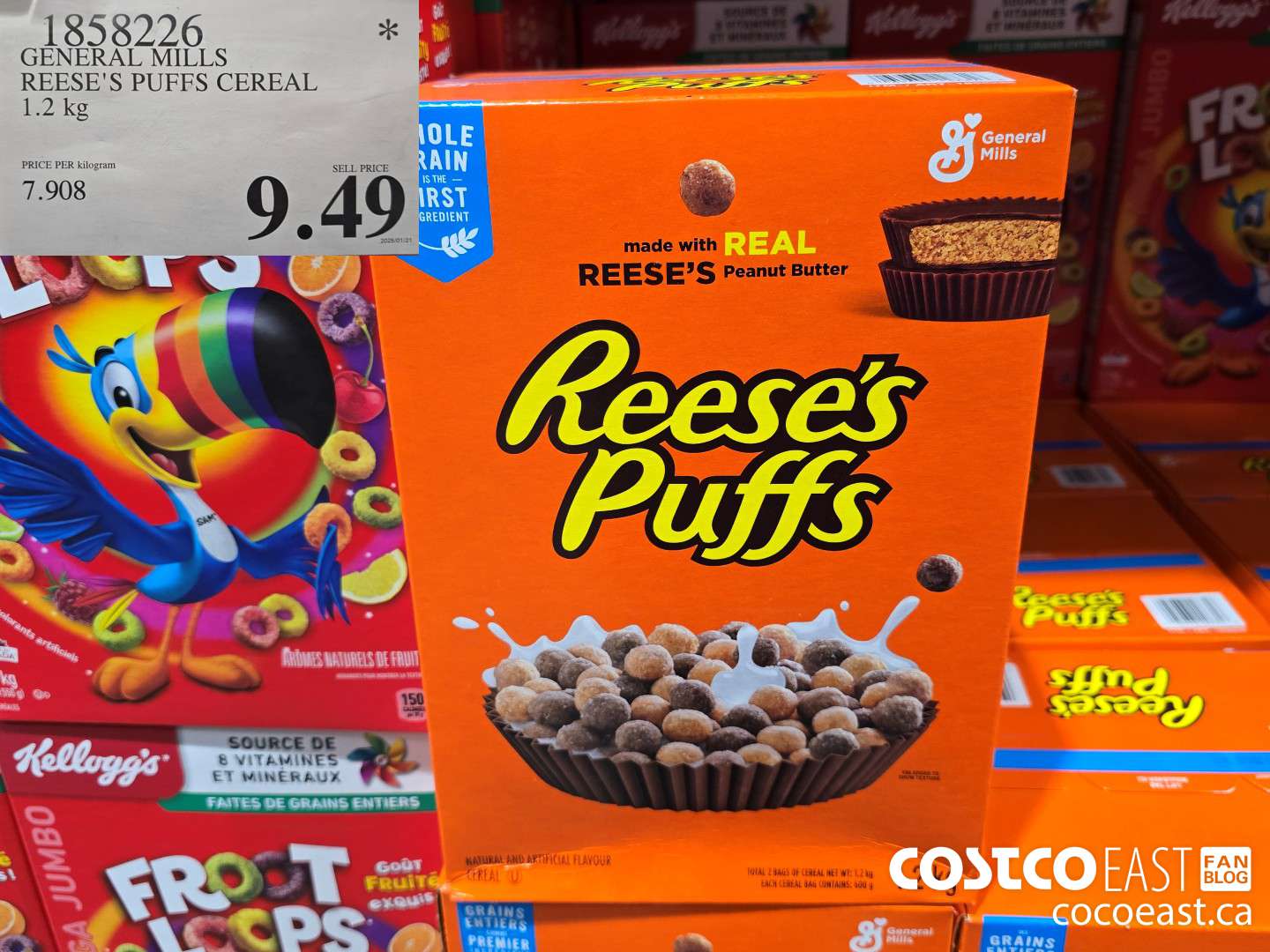 1858226 GENERAL MILLS REESE'S PUFFS CEREAL 1.2 kg $9.49
