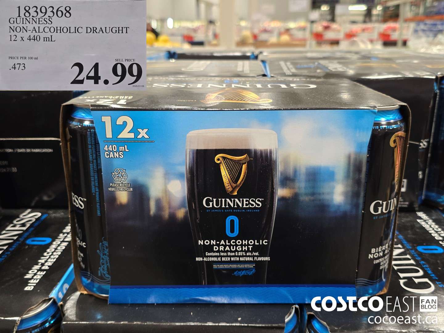 1839368 GUINNESS NON-ALCOHOLIC DRAUGHT 12 x 440 mL $24.99