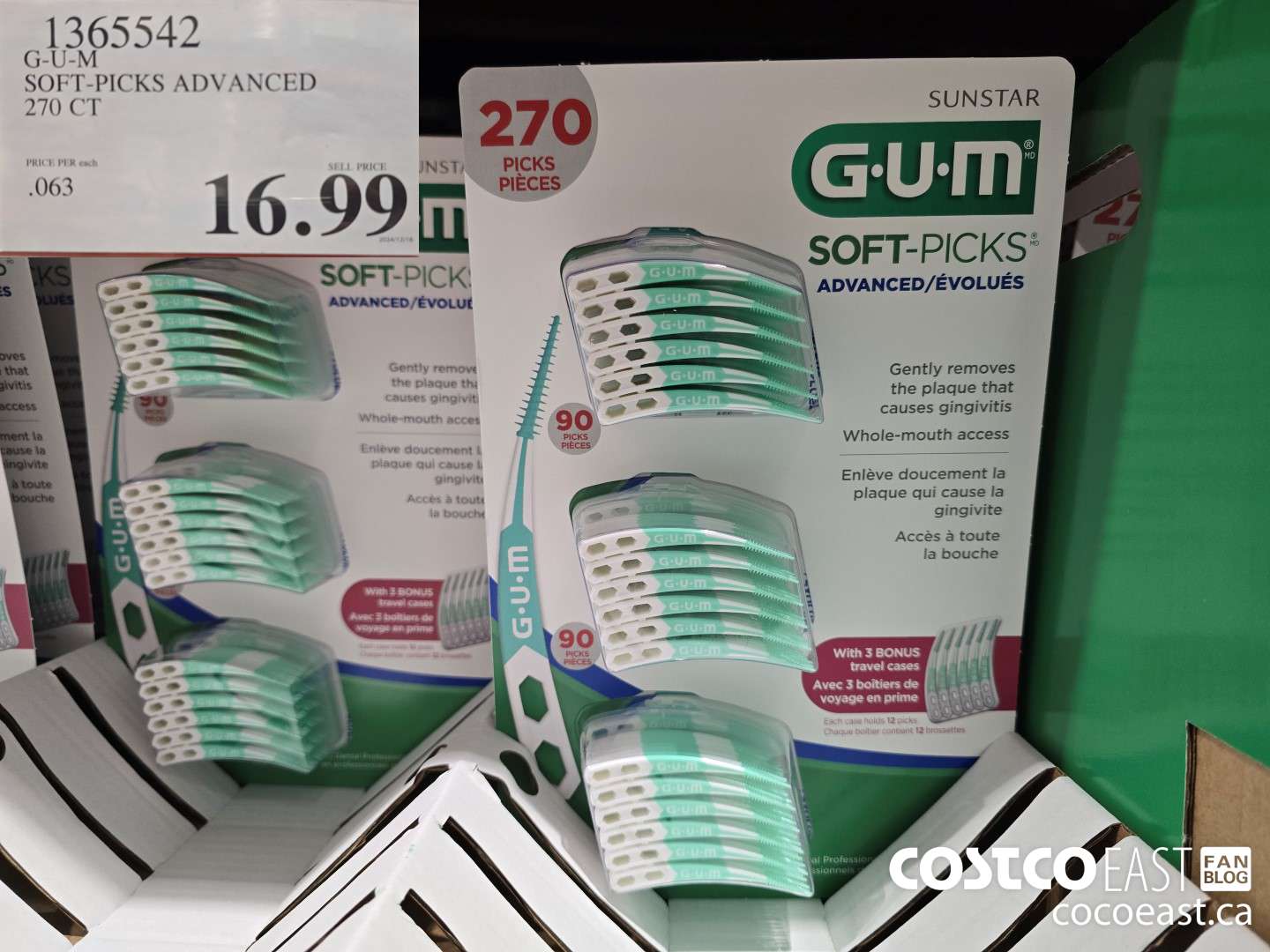 1365542 G-U-M SOFT-PICKS ADVANCED 270 CT $16.99