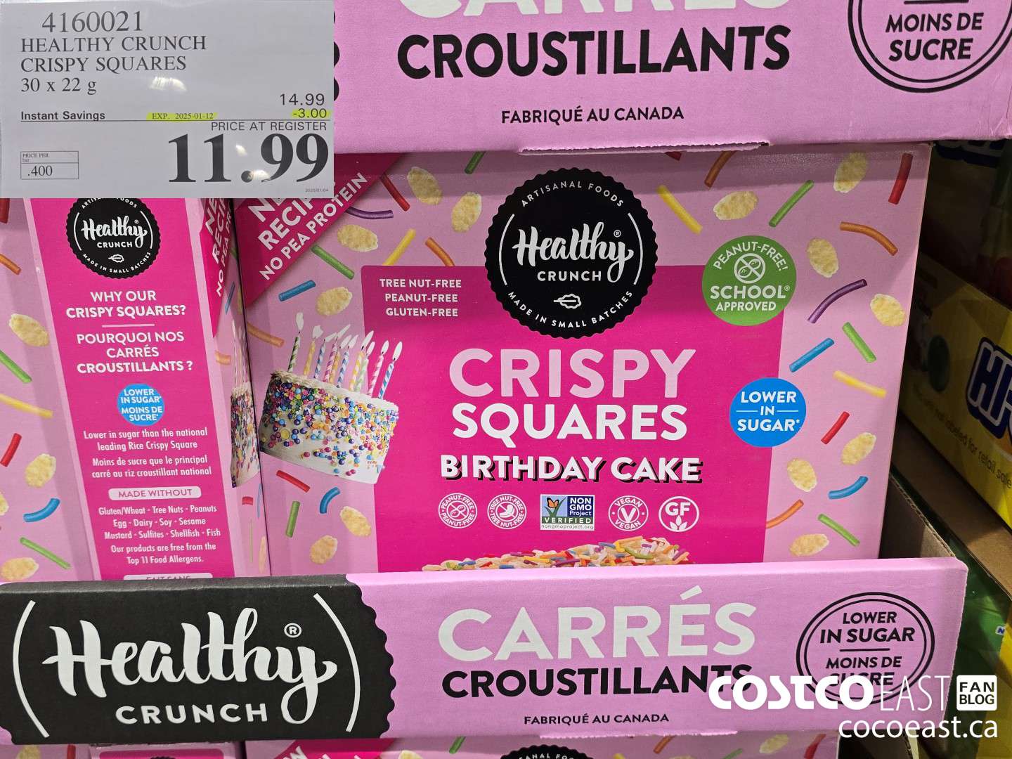 4160021 HEALTHY CRUNCH CRISPY SQUARES 30 X 22 G ($3.00 INSTANT SAVINGS EXPIRES ON 2025-01-12) $11.99