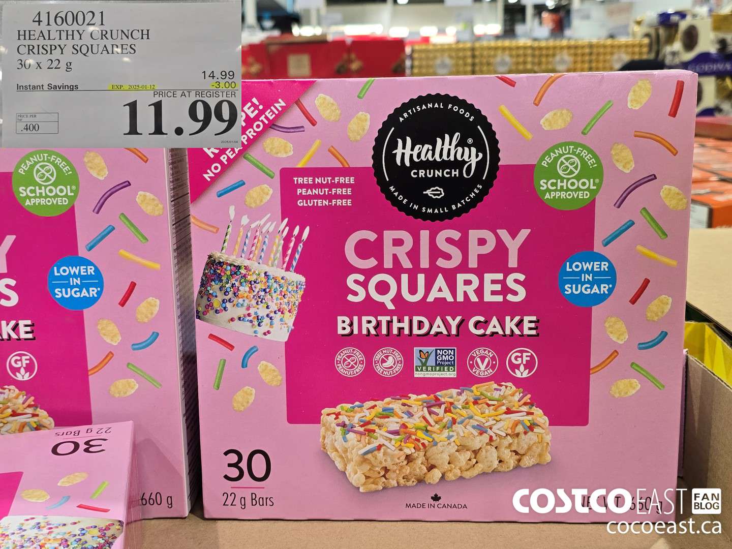 4160021 HEALTHY CRUNCH CRISPY SQUARES 30 X 22 G ($3.00 INSTANT SAVINGS EXPIRES ON 2025-01-12) $11.99