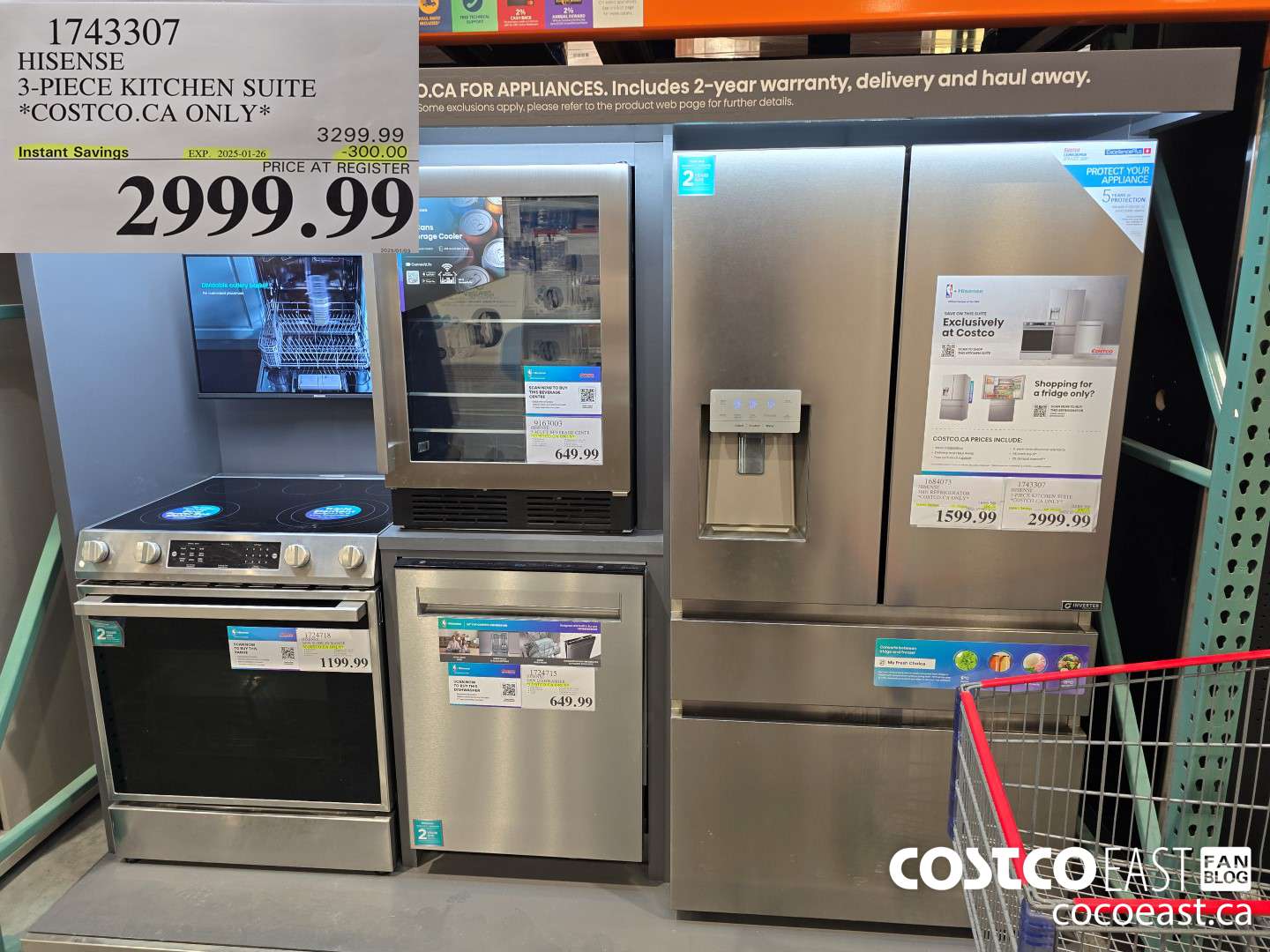 1743307 HISENSE 3-PIECE KITCHEN SUITE *COSTCO.CA ONLY* ($300.00 INSTANT SAVINGS EXPIRES ON 2025-01-26) $2999.99