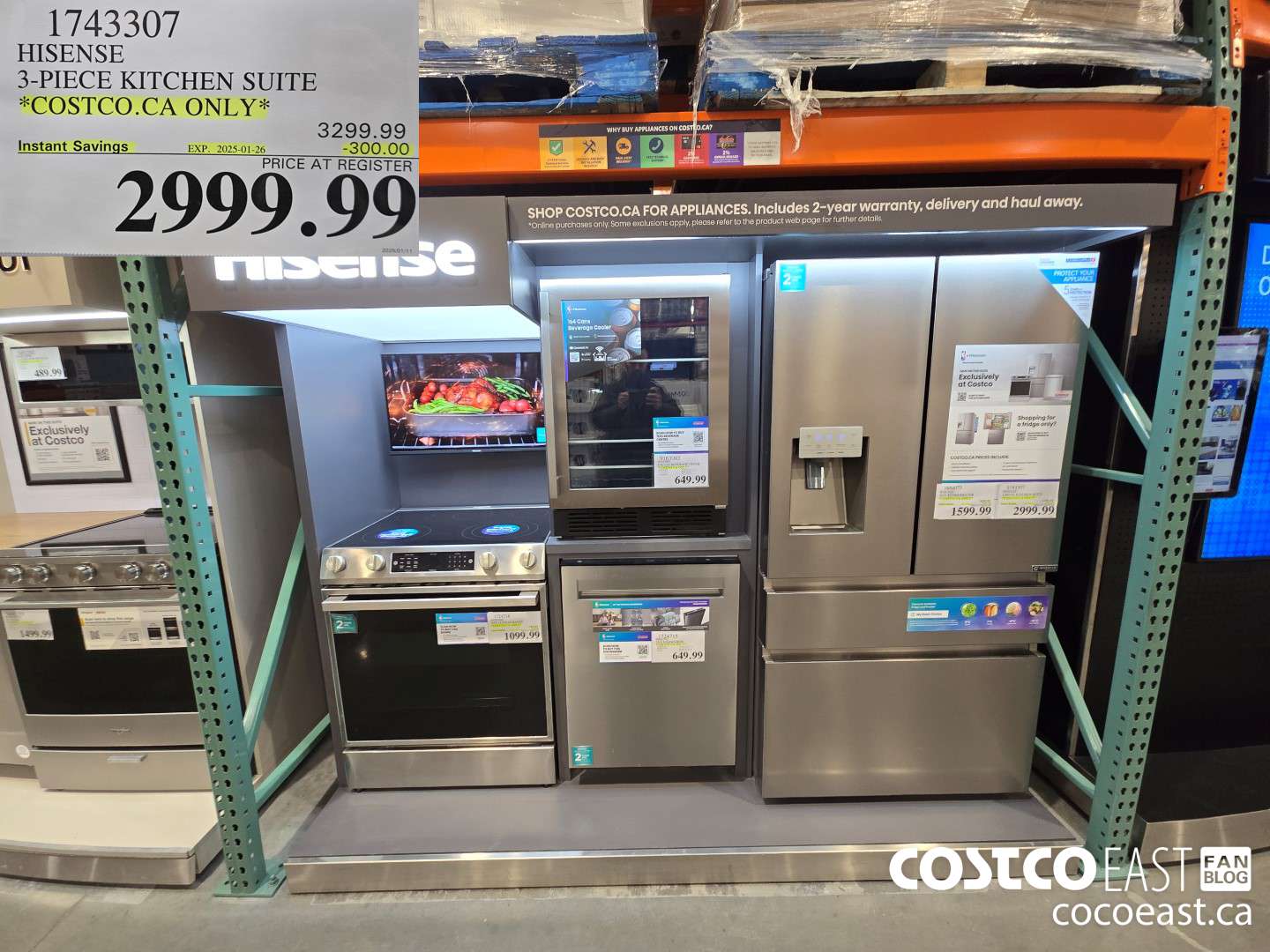 1743307 HISENSE 3-PIECE KITCHEN SUITE *COSTCO.CA ONLY* ($300.00 INSTANT SAVINGS EXPIRES ON 2025-01-26) $2999.99