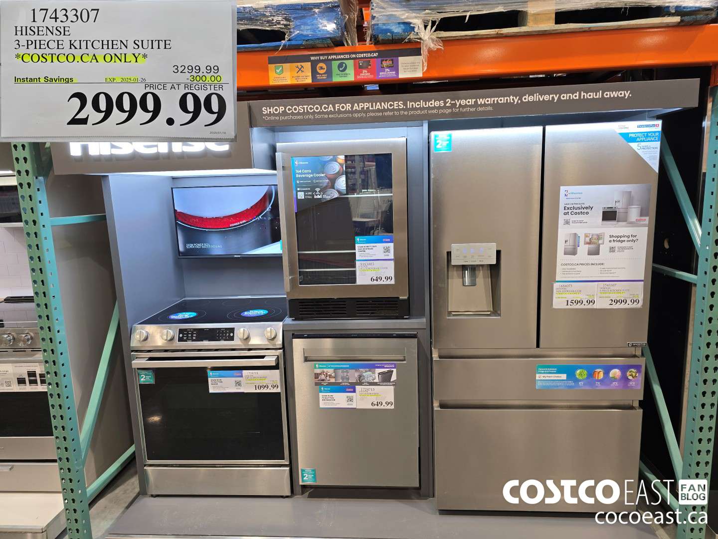 1743307 HISENSE 3-PIECE KITCHEN SUITE *COSTCO.CA ONLY* ($300.00 INSTANT SAVINGS EXPIRES ON 2025-01-26) $2999.99