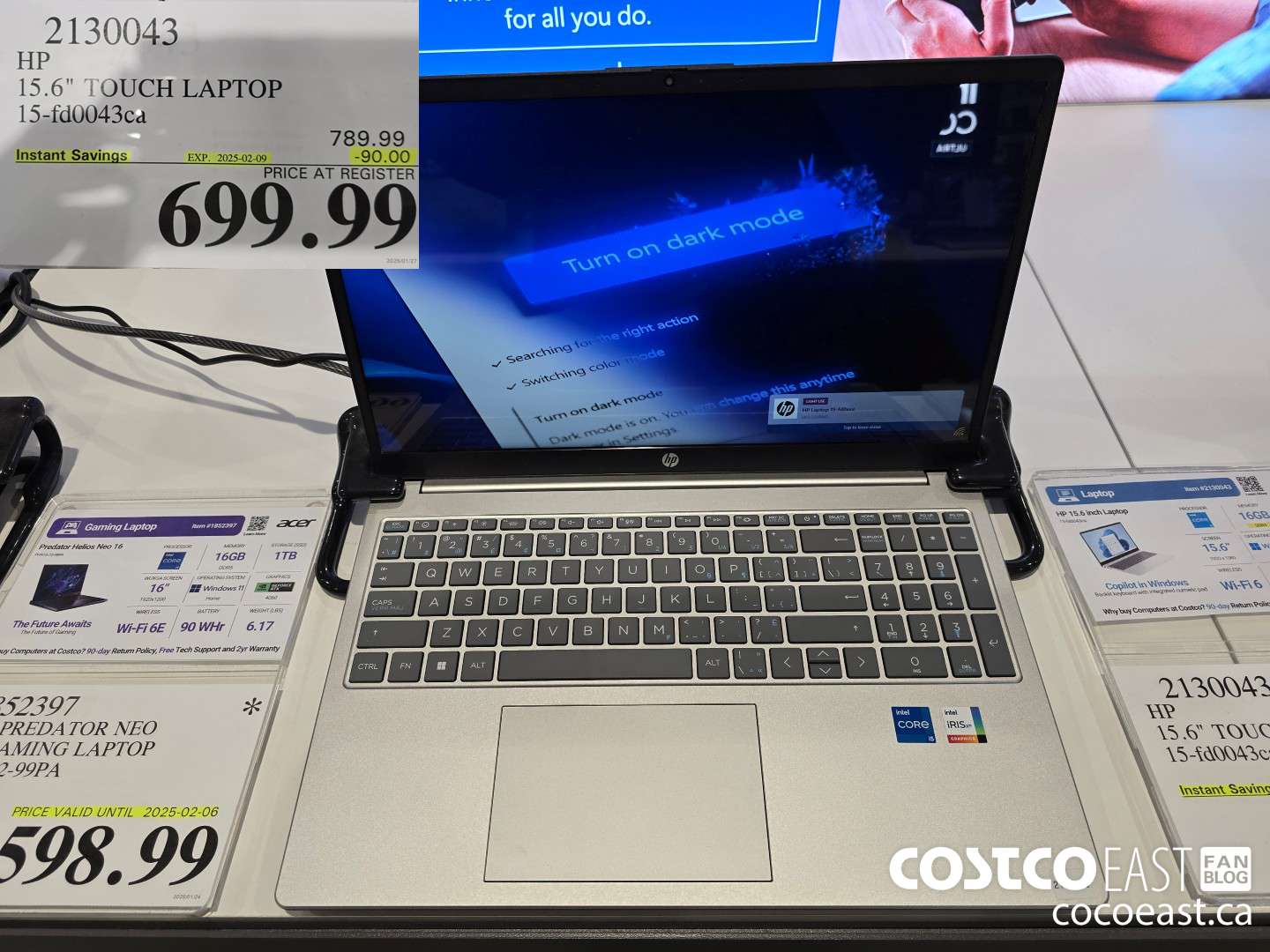 2130043 HP 15.6 TOUCH LAPTOP 15-fd0043ca ($90.00 INSTANT SAVINGS EXPIRES ON 2025-02-09) $699.99