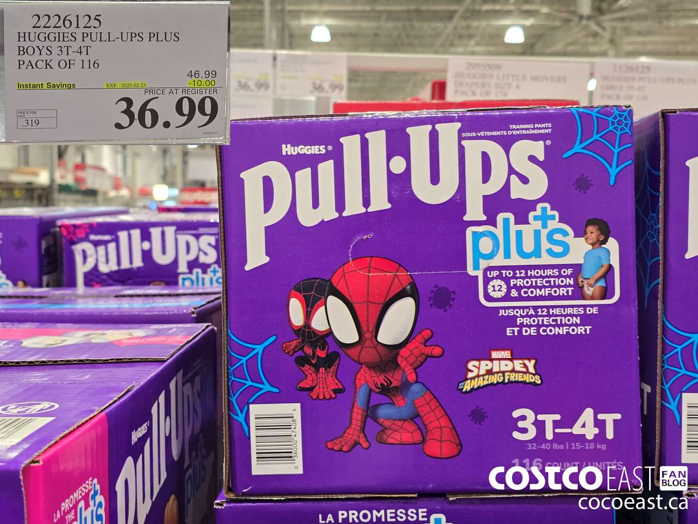 2226125 HUGGIES PULL-UPS PLUS BOYS 3T-4T PACK OF 116 ($10.00 INSTANT SAVINGS EXPIRES ON 2025-02-23) $36.99
