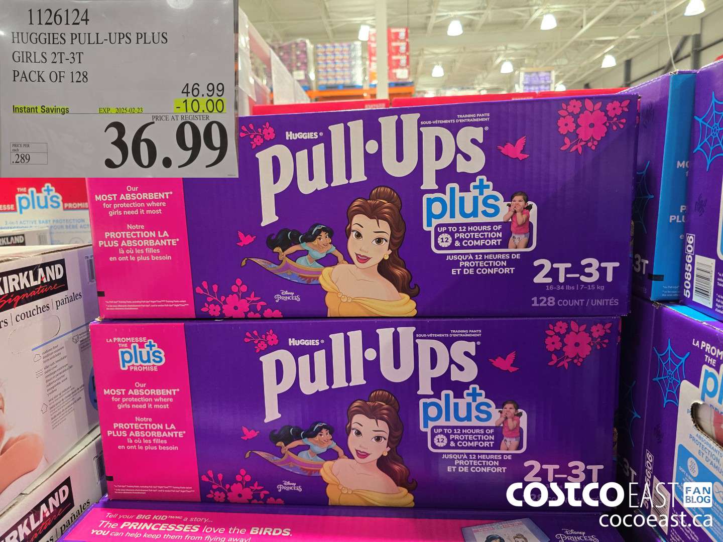 1126124 HUGGIES PULL-UPS PLUS GIRLS 2T-3T PACK OF 128 ($10.00 INSTANT SAVINGS EXPIRES ON 2025-02-23) $36.99