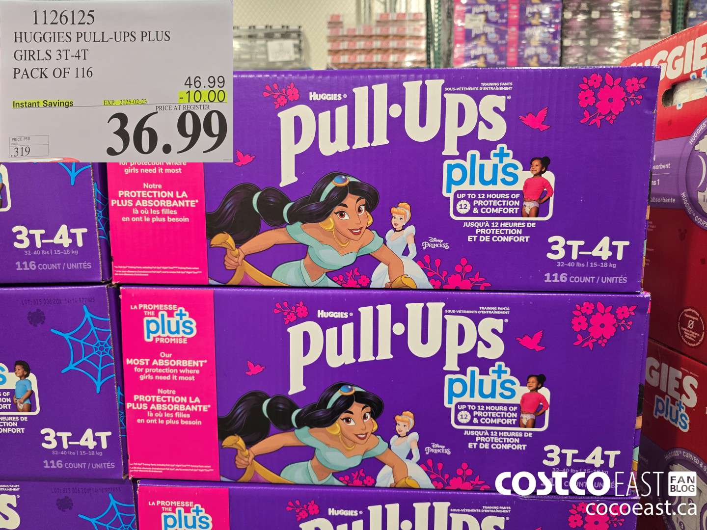 1126125 HUGGIES PULL-UPS PLUS GIRLS 3T-4T PACK OF 116 ($10.00 INSTANT SAVINGS EXPIRES ON 2025-02-23) $36.99