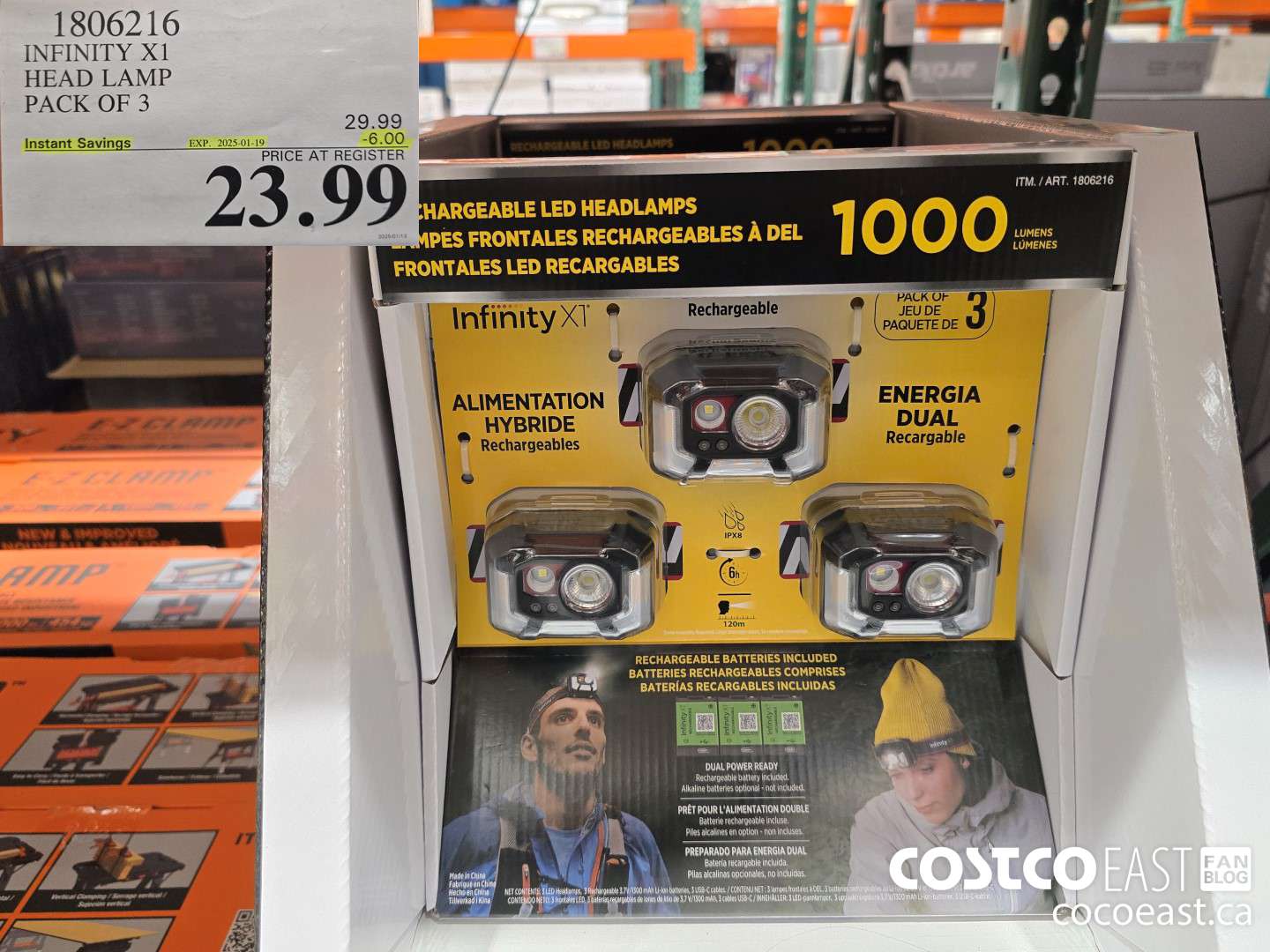 1806216 INFINITY X1 HEAD LAMP PACK OF 3 ($6.00 INSTANT SAVINGS EXPIRES ON 2025-01-19) $23.99