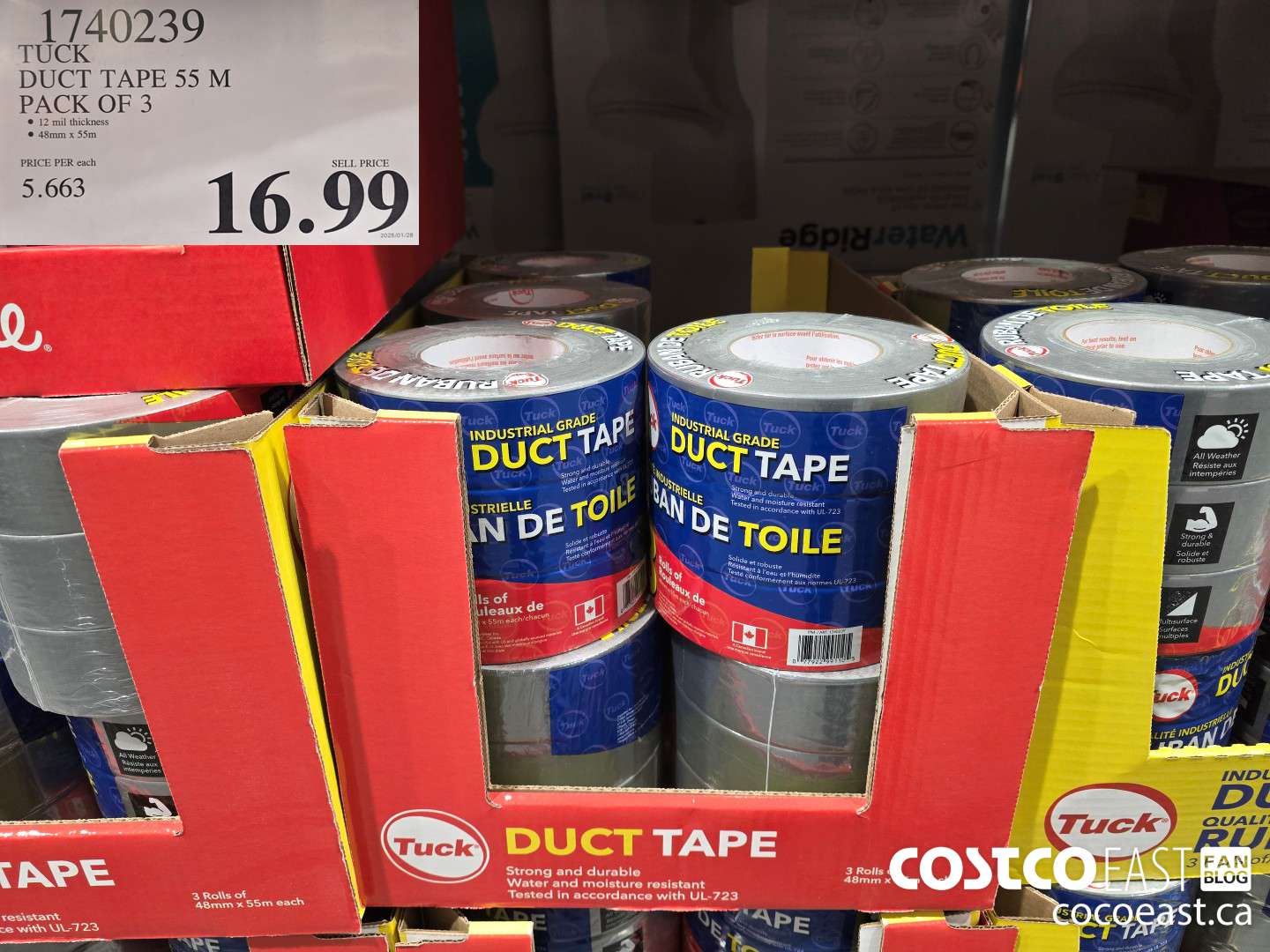 1740239 IPG DUCT TAPE 55M PACK OF 3 $16.99