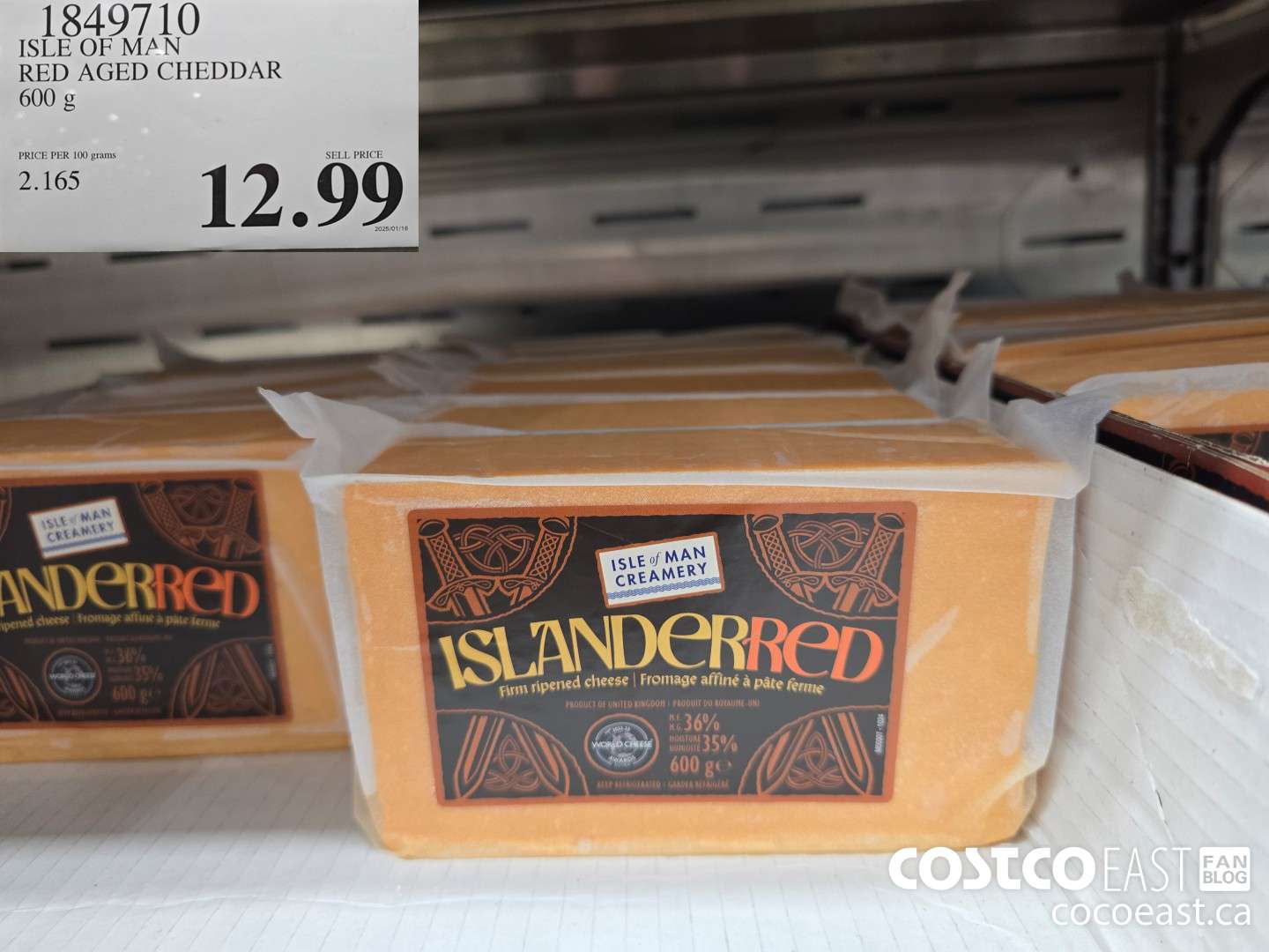 1849710 ISLE OF MAN RED AGED CHEDDAR 600 g $12.99