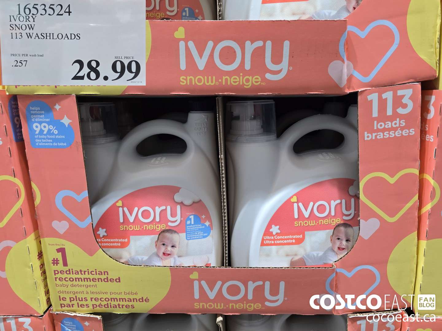 1653524 IVORY SNOW 113 washloads $28.99