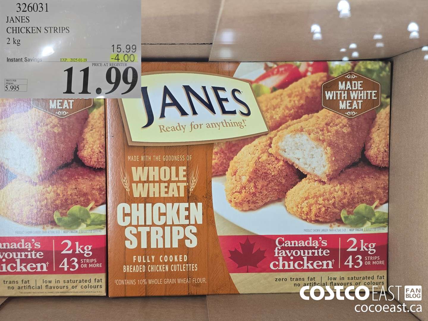 326031 JANES CHICKEN STRIPS 2 kg ($4.00 INSTANT SAVINGS EXPIRES ON 2025-01-19) $11.99