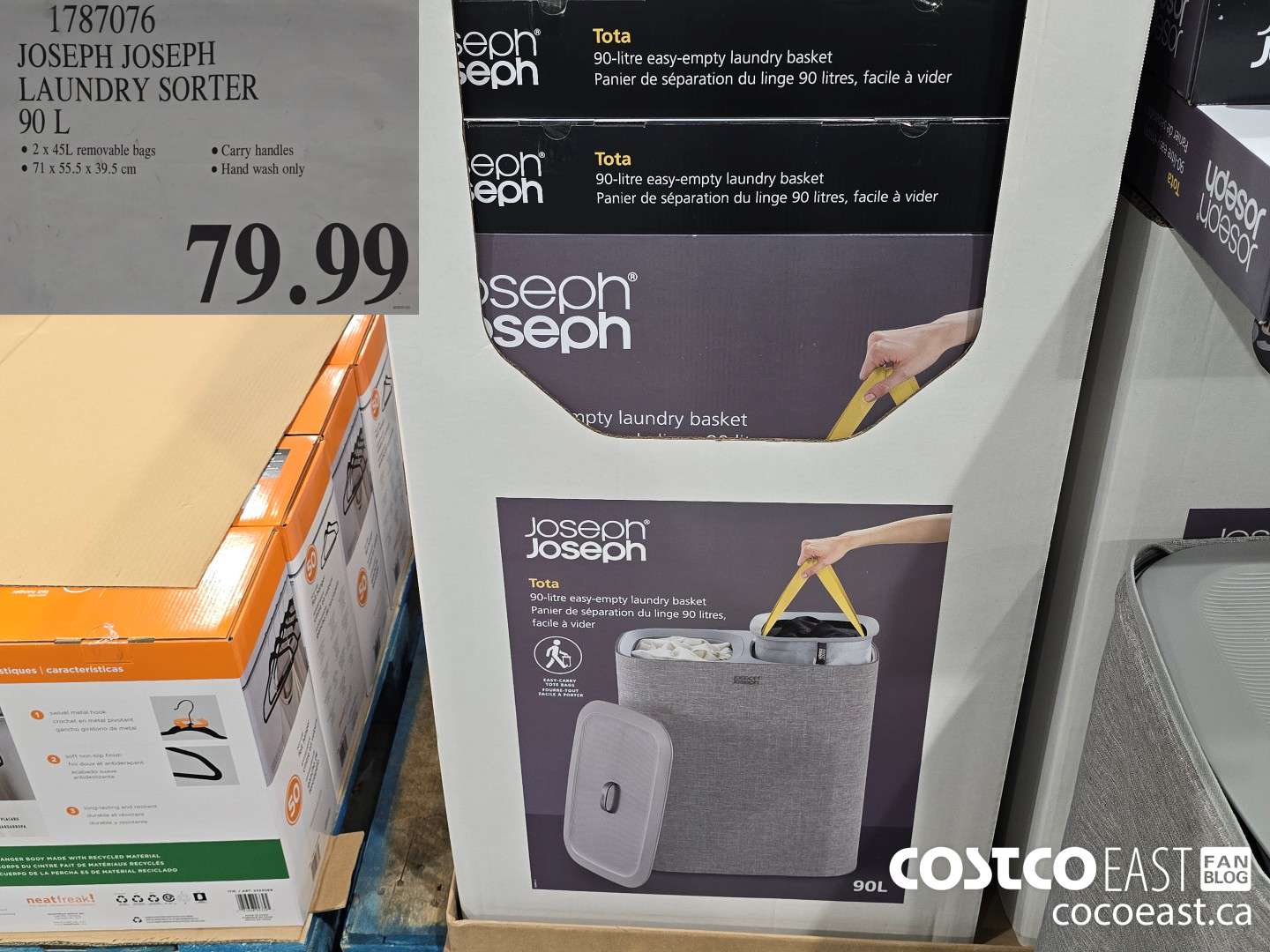 1787076 JOSEPH JOSEPH LAUNDRY SORTER 90 L $79.99