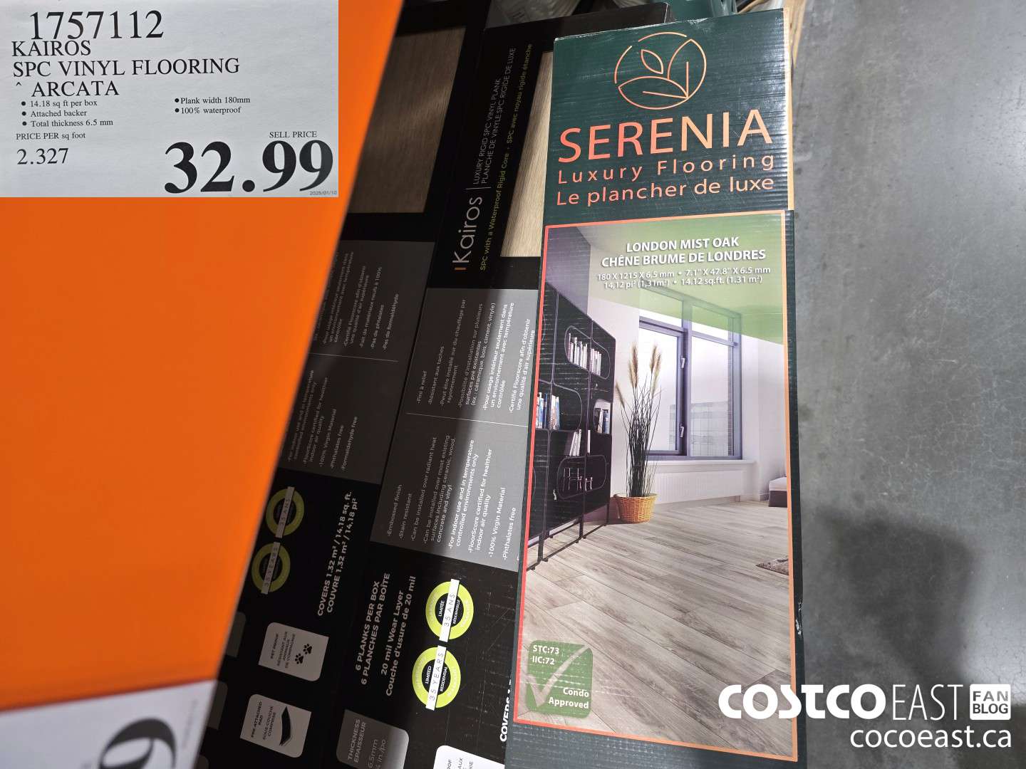 1757112 KAIROS SPC VINYL FLOORING ARCATA $32.99