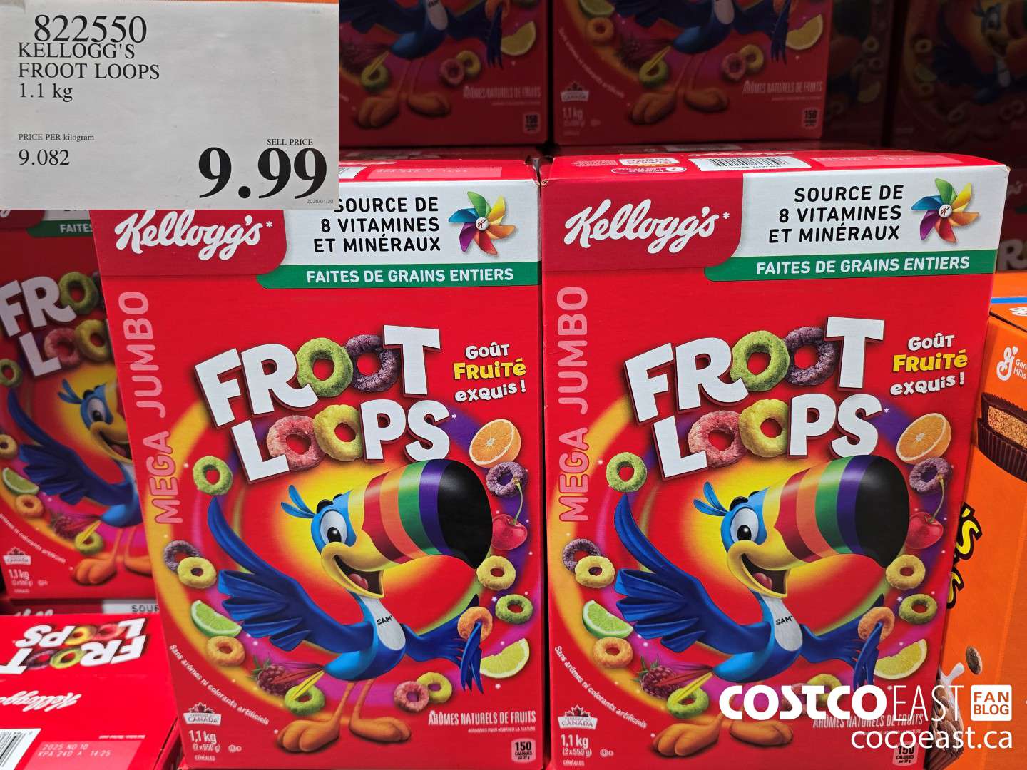 822550 KELLOGG'S FROOT LOOPS 1.1 kg  $9.99