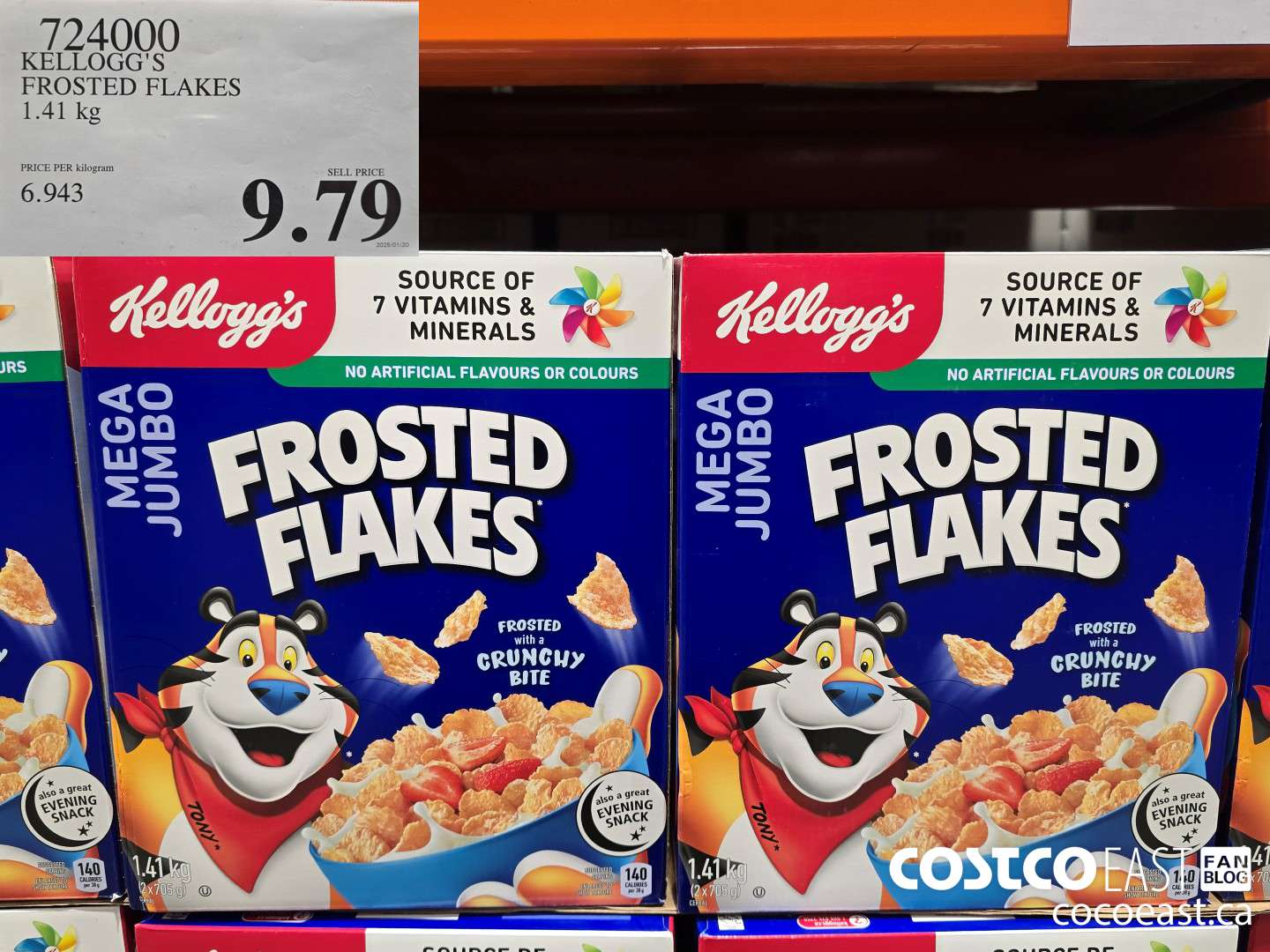 724000 KELLOGG'S FROSTED FLAKES 1.41 kg $9.79
