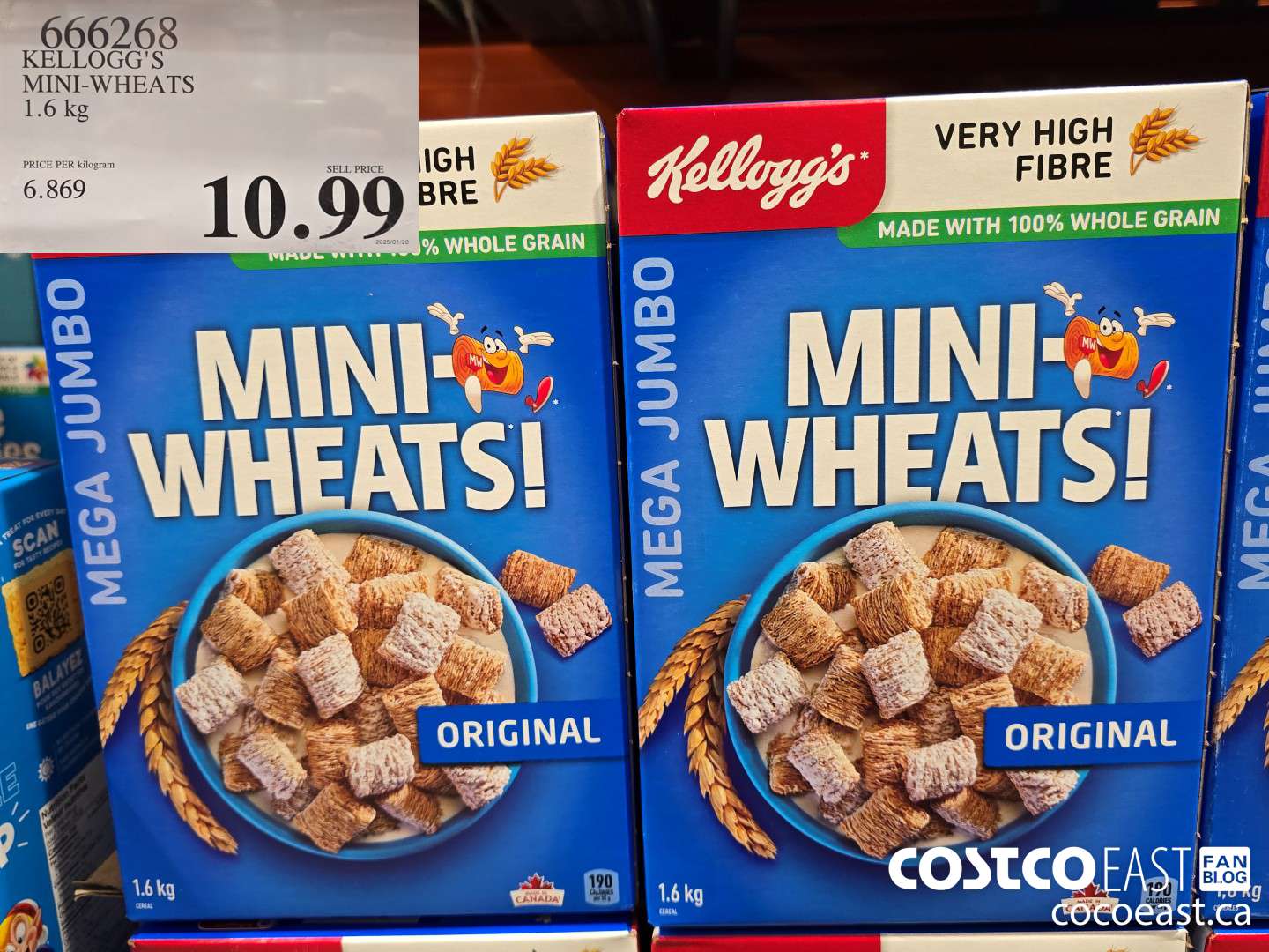 666268 KELLOGG'S MINI-WHEATS 1.6 KG $10.99