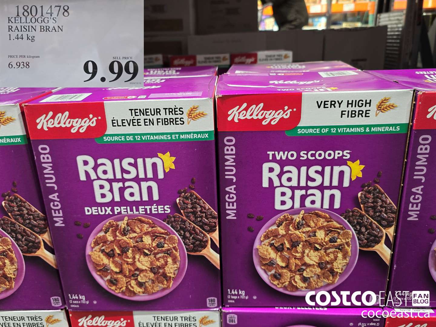1801478 KELLOGG'S RAISIN BRAN 1.45 kg $9.99