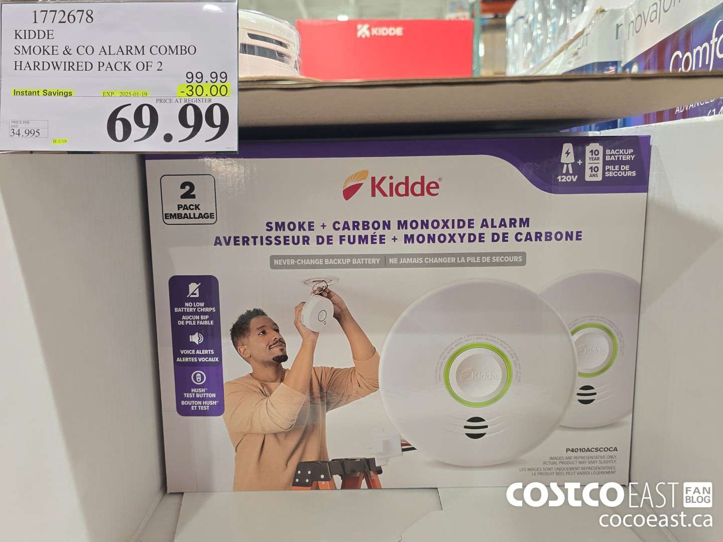 1772678 KIDDE SMOKE & CO ALARM COMBO HARDWIRED PACK OF 2 ($30.00 INSTANT SAVINGS EXPIRES ON 2025-01-19) $69.99