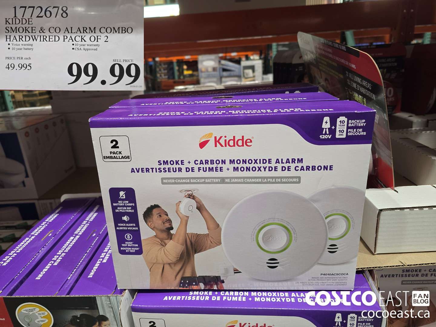 1772678 KIDDE SMOKE & CO ALARM COMBO HARDWIRED PACK OF 2 $99.99