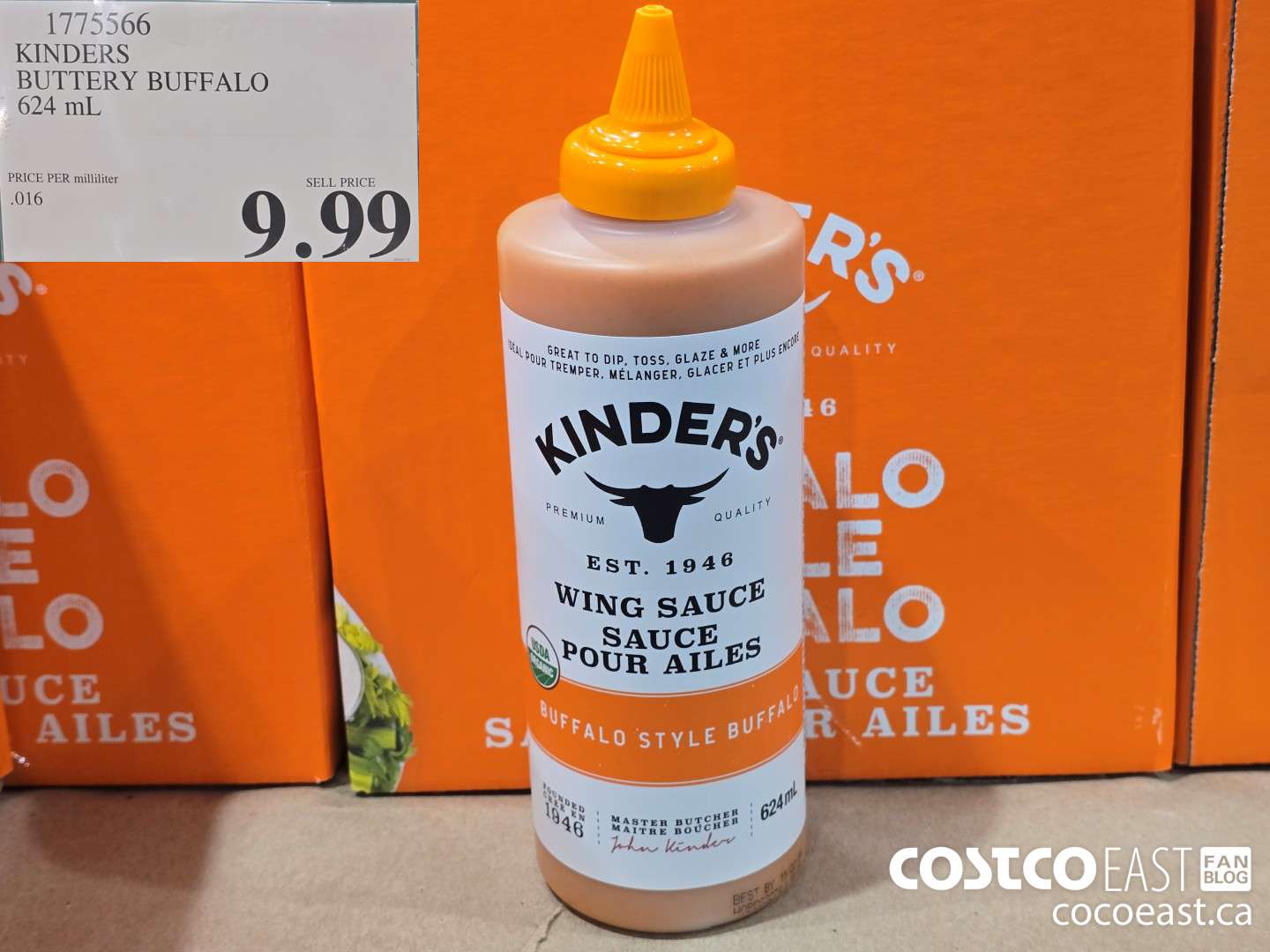 1775566 KINDERS BUTTERY BUFFALO 624 mL $9.99