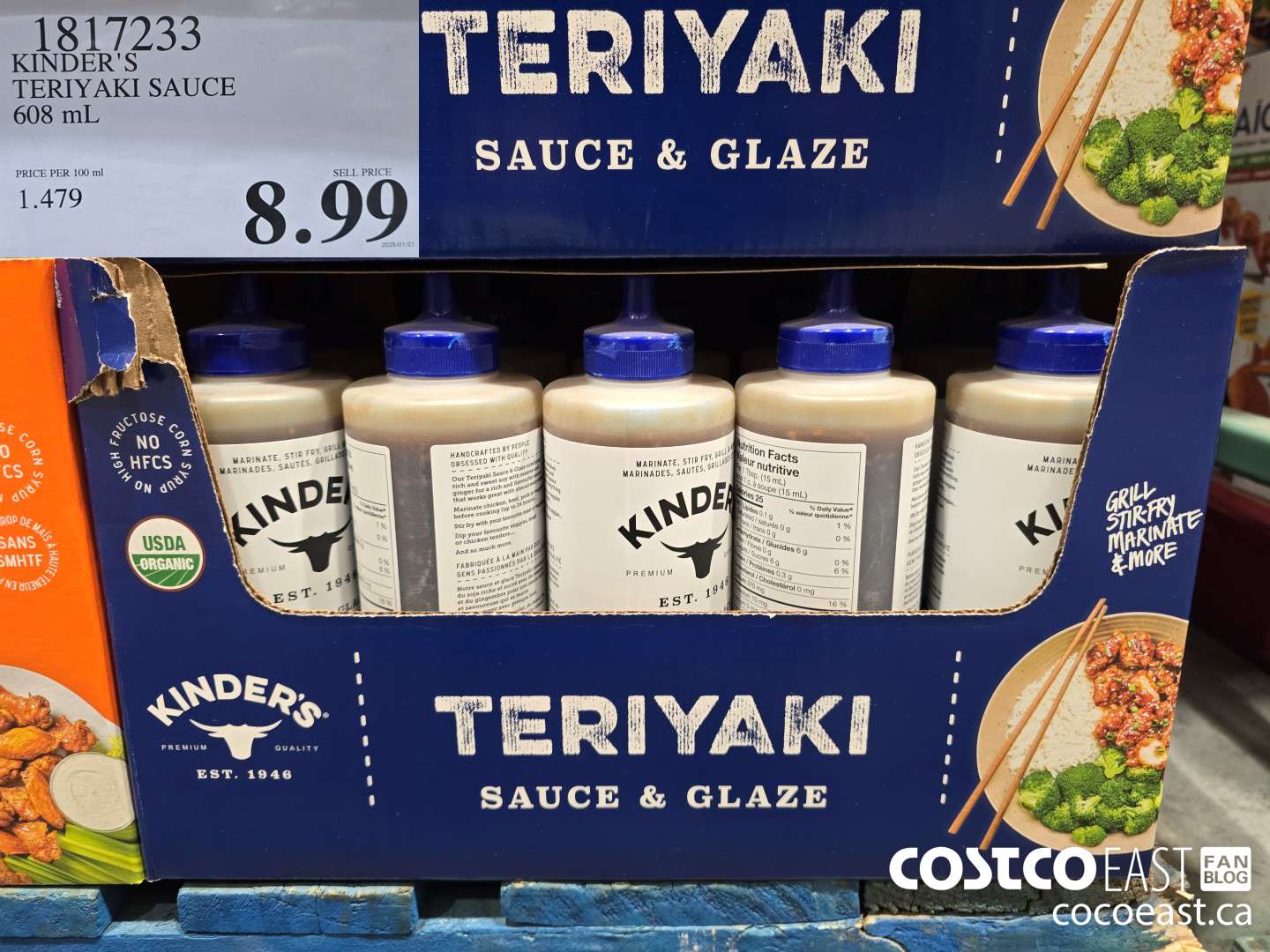 1817233 KINDER'S TERIYAKI SAUCE 608 mL $8.99