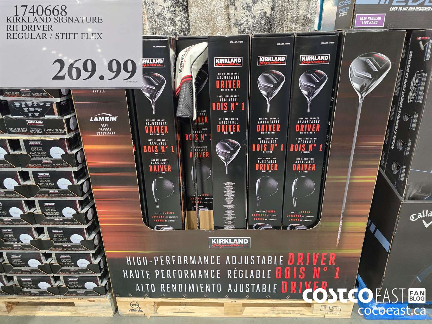 1740668 KIRKLAND SIGNATURE DRIVER REGULAR / STIFF FLEX $269.99