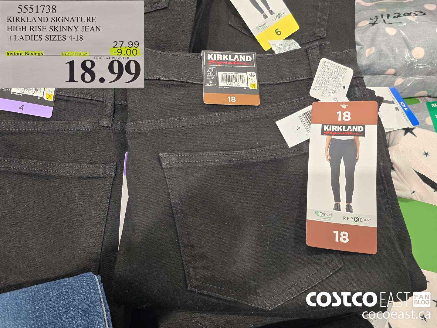 5551738 KIRKLAND SIGNATURE HIGH RISE SKINNY JEAN + LADIES SIZES 4-18 ($9.00 INSTANT SAVINGS EXPIRES ON 2025-01-21) $18.99