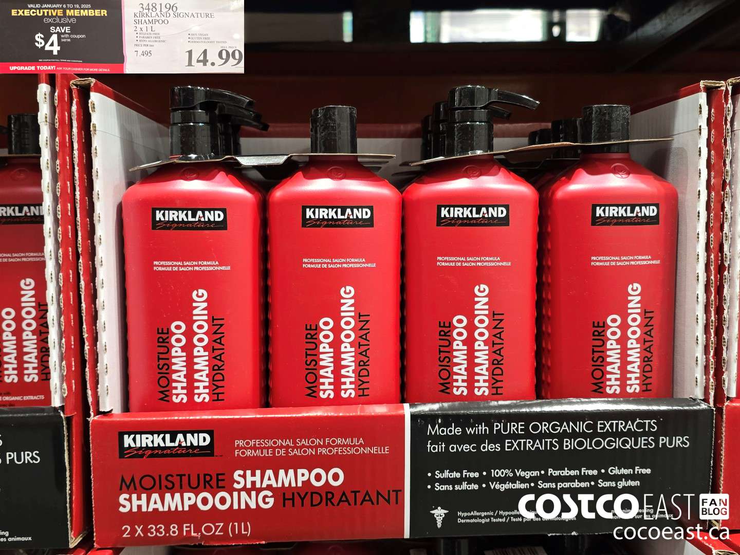348196 KIRKLAND SIGNATURE SHAMPOO 2 X 1L ($4.00 INSTANT SAVINGS EXPIRES ON 2025-01-19) $10.99