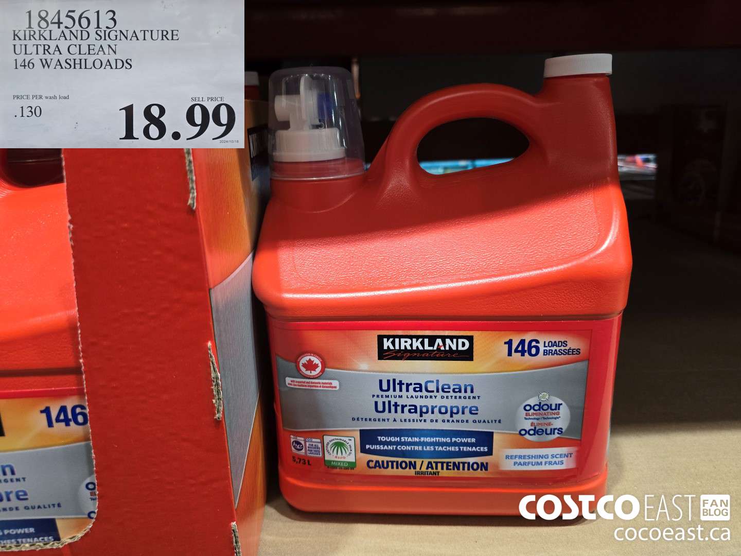 1845613 KIRKLAND SIGNATURE ULTRACLEAN 146 washloads $18.99