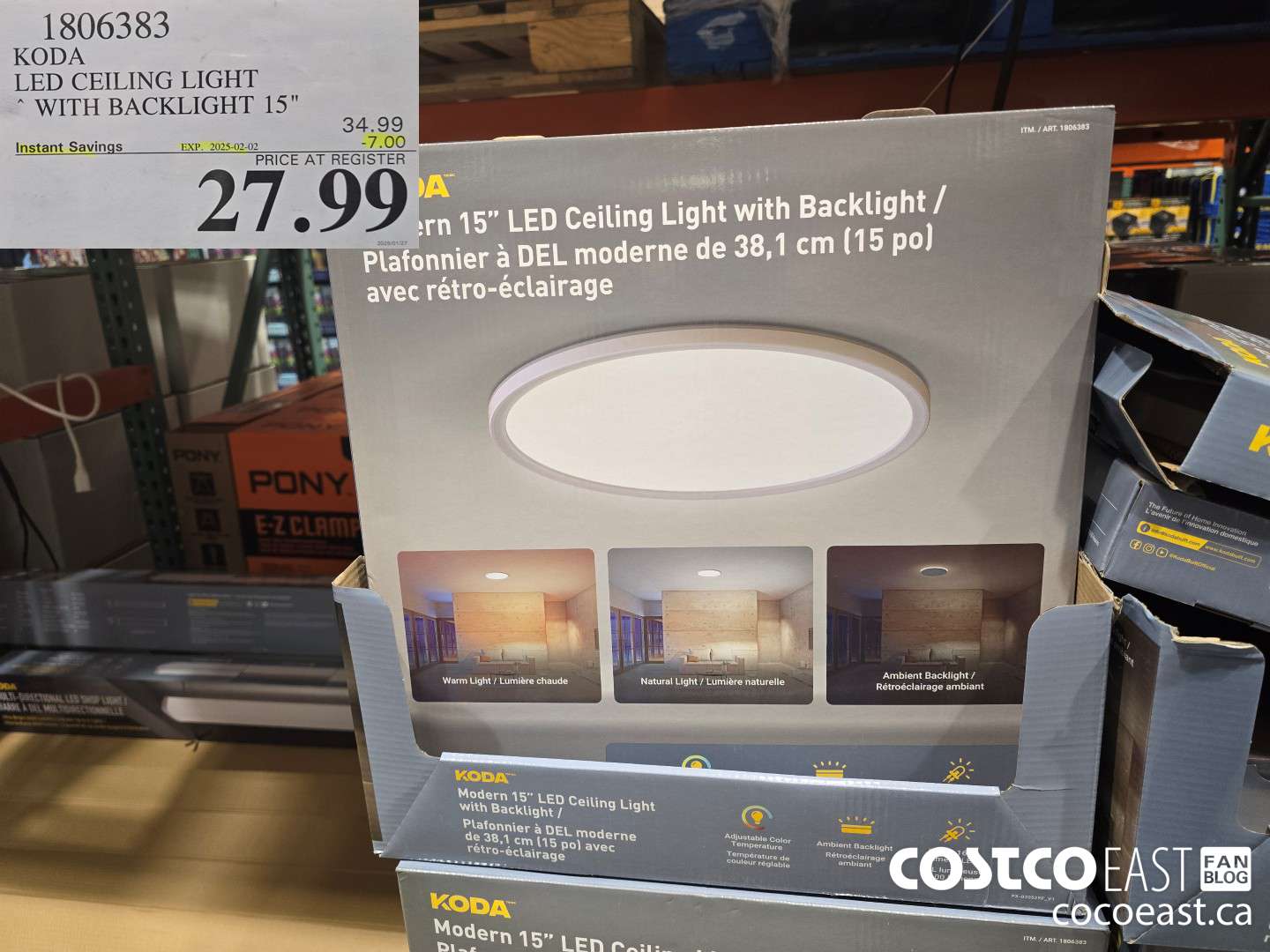 1806383 KODA LED CEILING LIGHT WITH BACKLIGHT 15