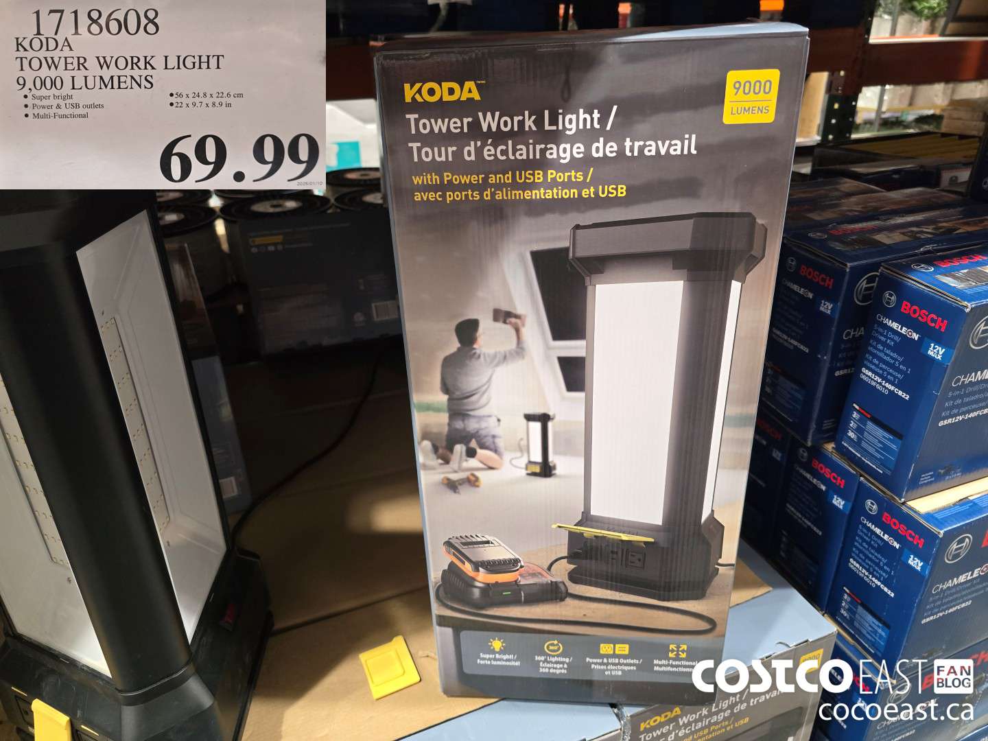 1718608 KODA TOWER WORK LIGHT 9,000 LUMENS $69.99