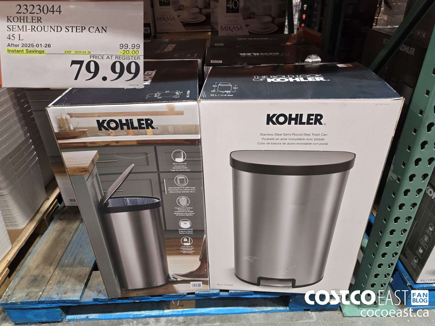 2323044 KOHLER SEMI-ROUND STEP CAN 45L ($20.00 INSTANT SAVINGS EXPIRES ON 2025-01-26) $79.99