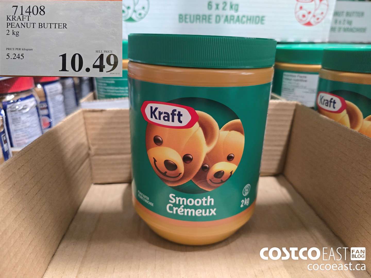 71408 KRAFT PEANUT BUTTER 2 KG $10.49