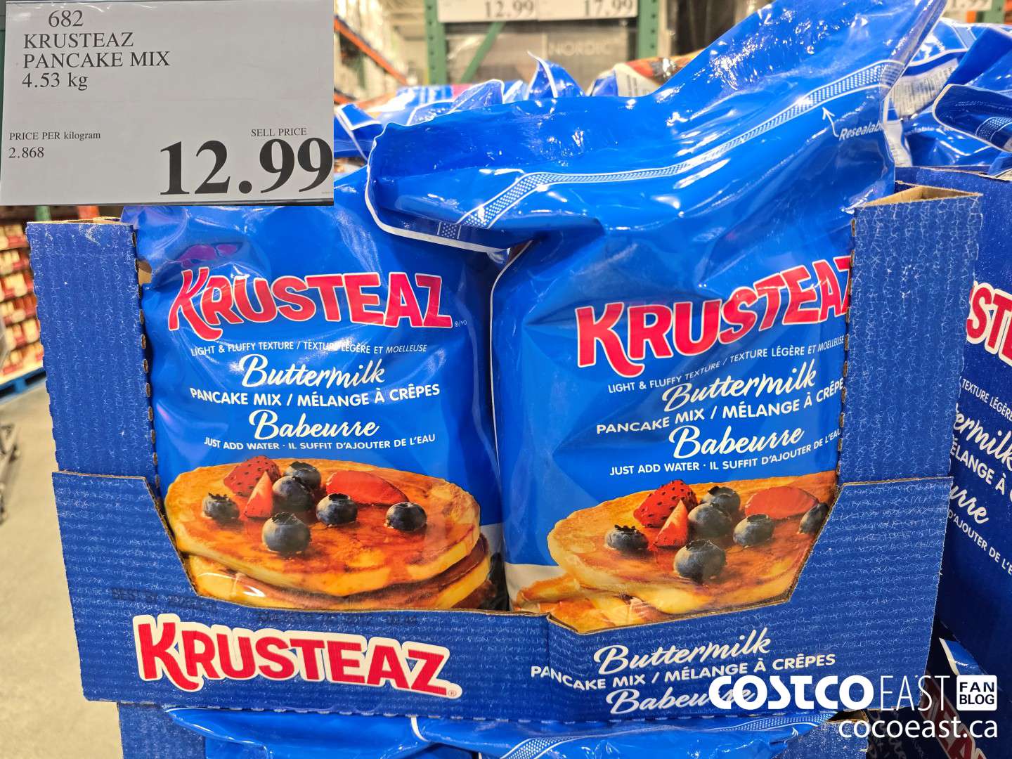 682 KRUSTEAZ PANCAKE MIX 4.53KG $12.99