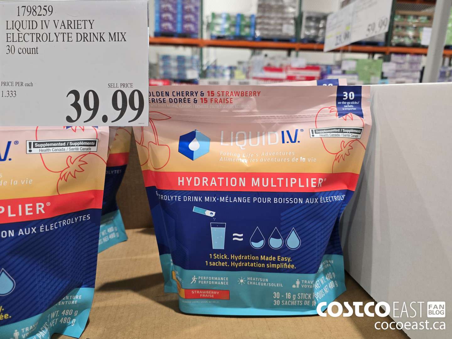 1798259 LIQUID IV VARIETY ELECTROLYTE DRINK MIX 30 count $39.99