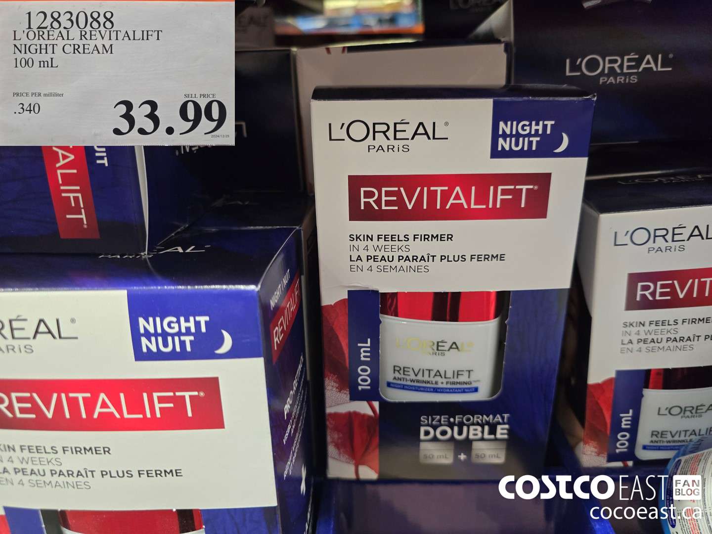 1283088 L'OREAL REVITALIFT NIGHT CREAM 100 mL $33.99