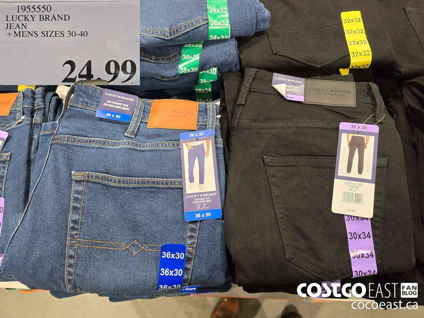 1955550 LUCKY BRAND JEAN +MENS SIZES 30-40 $24.99